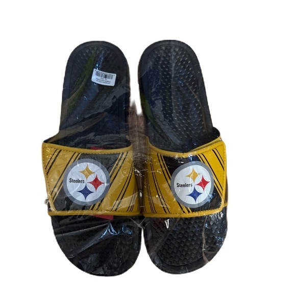 NFL Other - Pittsburgh Steelers Slide Sandals NEW 13/14 Men’s Black Gold NFL Football